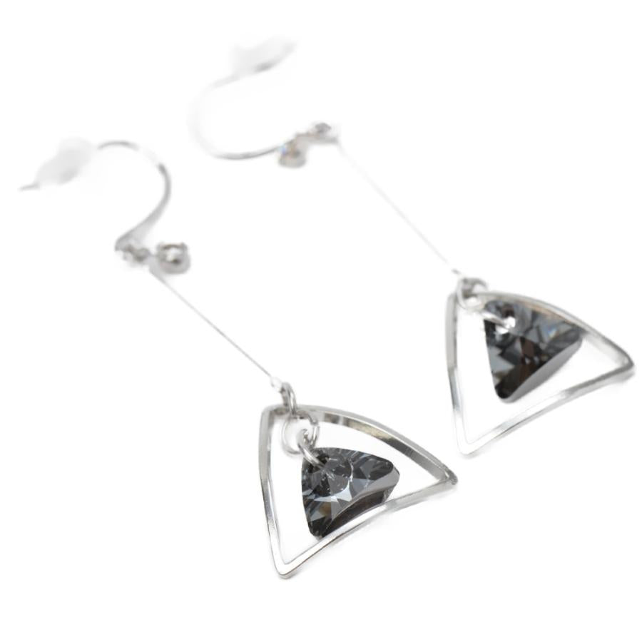Swarovski 閃金銀耳環