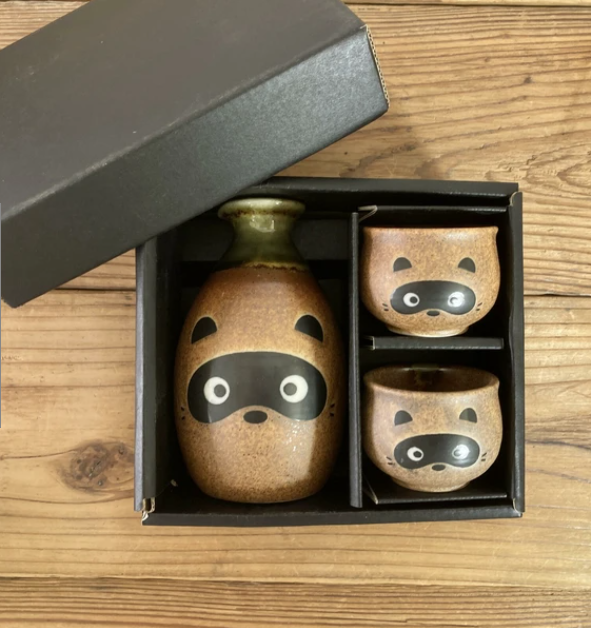 美濃燒 狸貓杯set