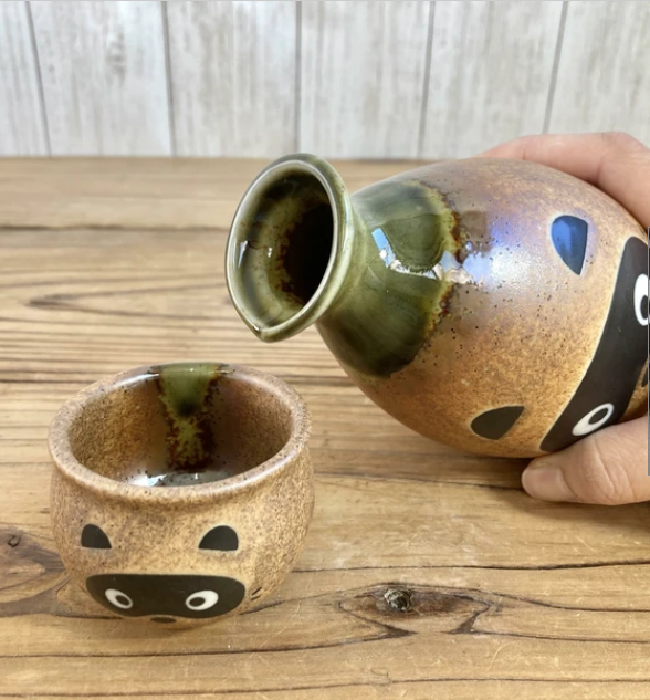 美濃燒 狸貓杯set