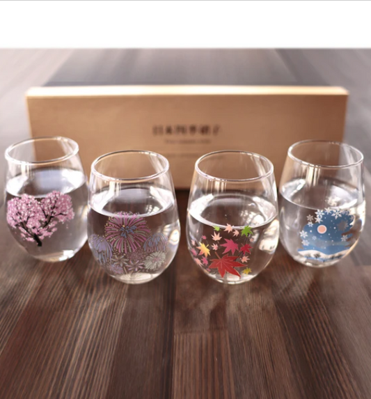 日本四季玻璃杯 (24個)