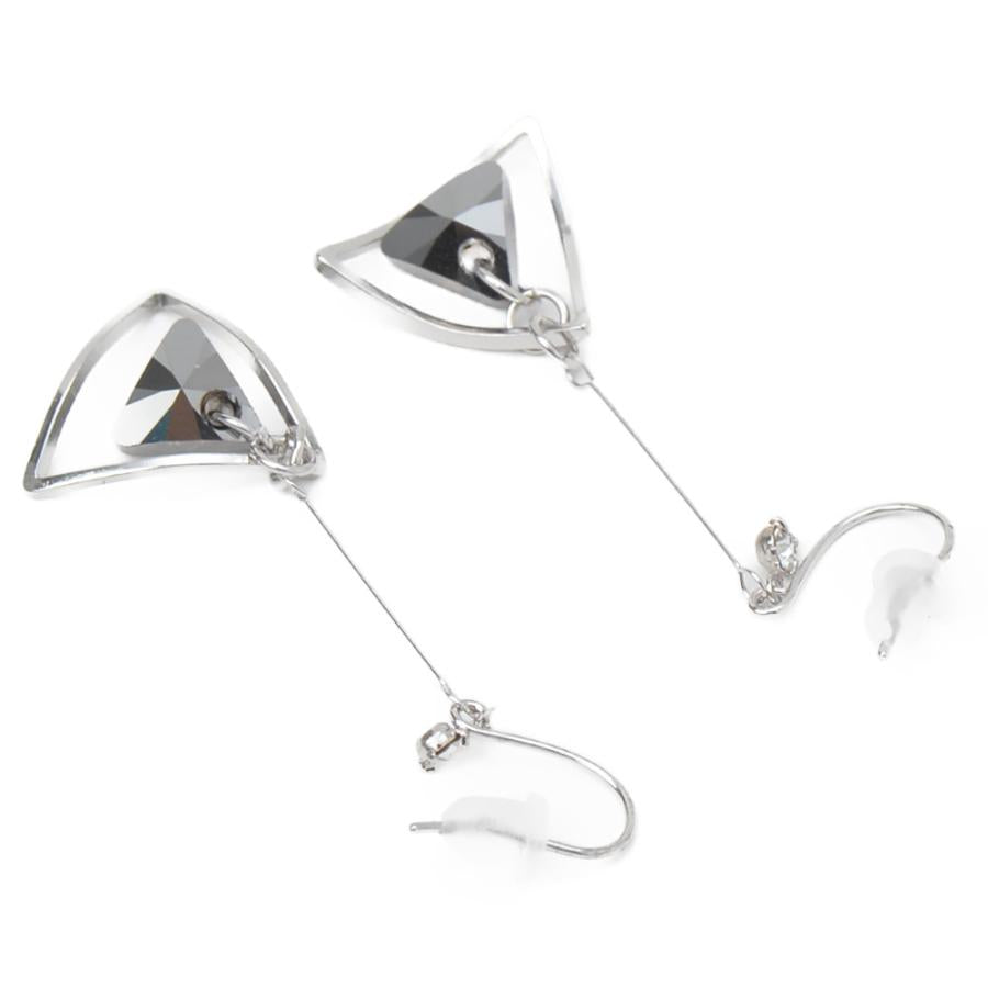 Swarovski 閃金銀耳環